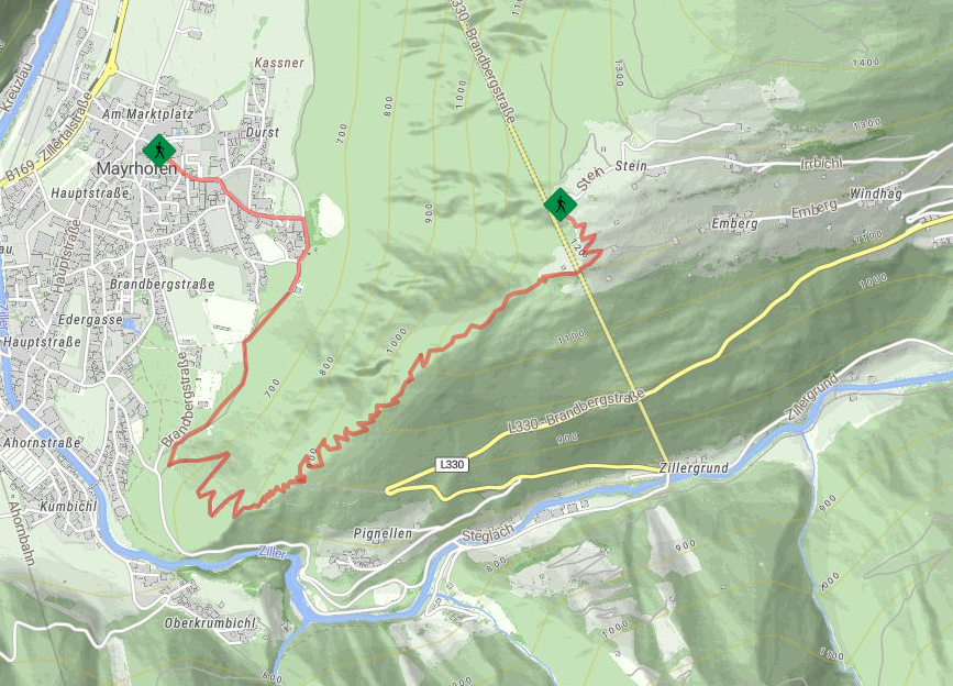 Hüttenwanderung Mayrhofen Europahaus - Gasthaus Steinerkogl