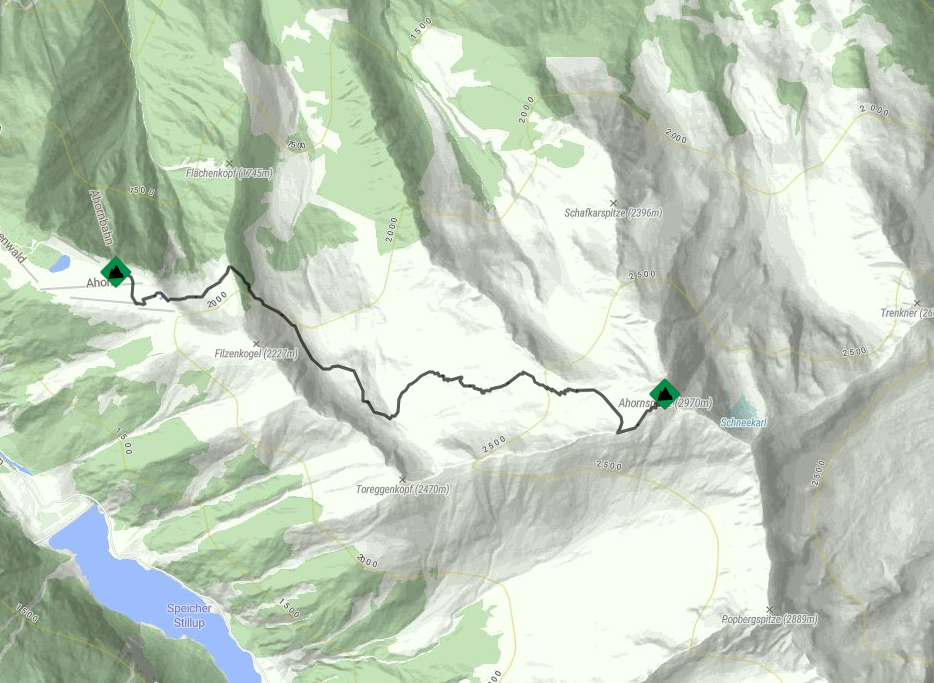 Gipfelwanderung Mayrhofen Ahornbahn Bergstation - Ahornspitze