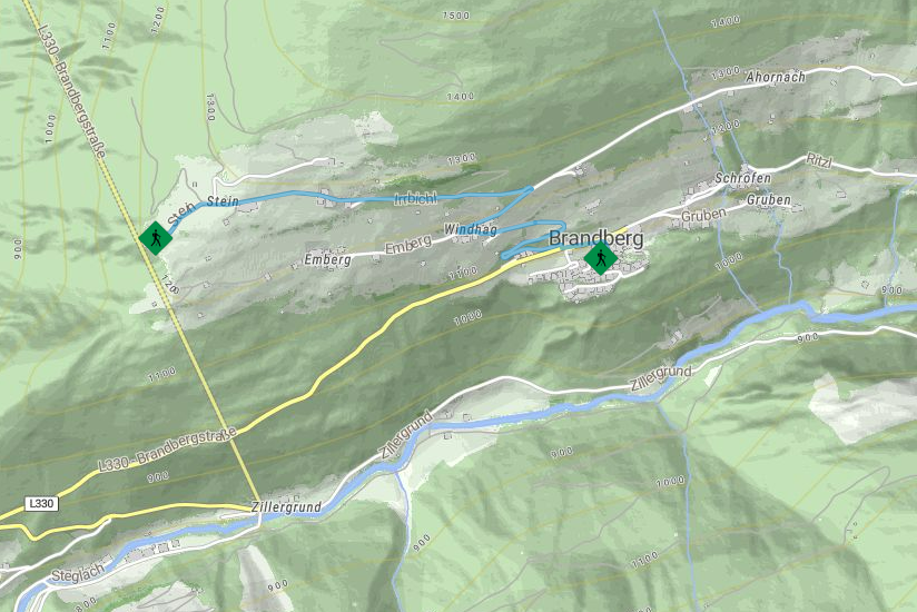 Hüttenwanderung Brandberg Gemeindeamt - Gasthaus Steinerkogl