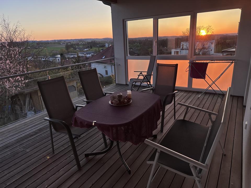 Balkon des Ferienhauses Sonnenblick in Kirchheim im Innkreis