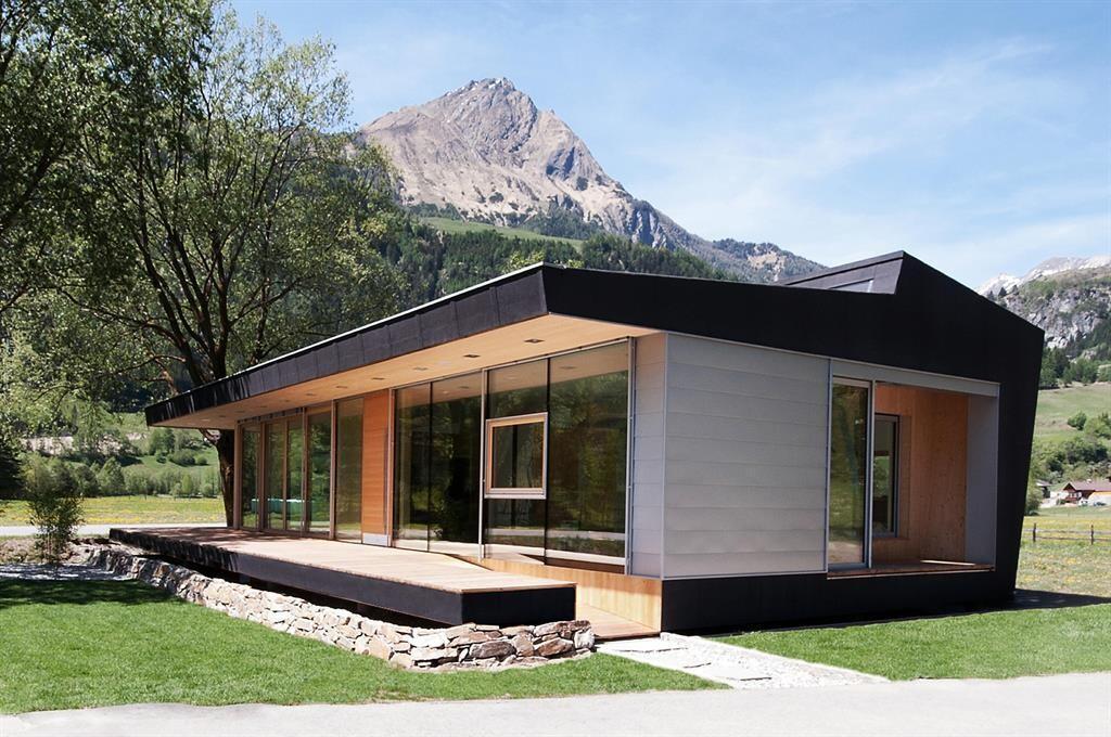 Modulhaus außen Sommer