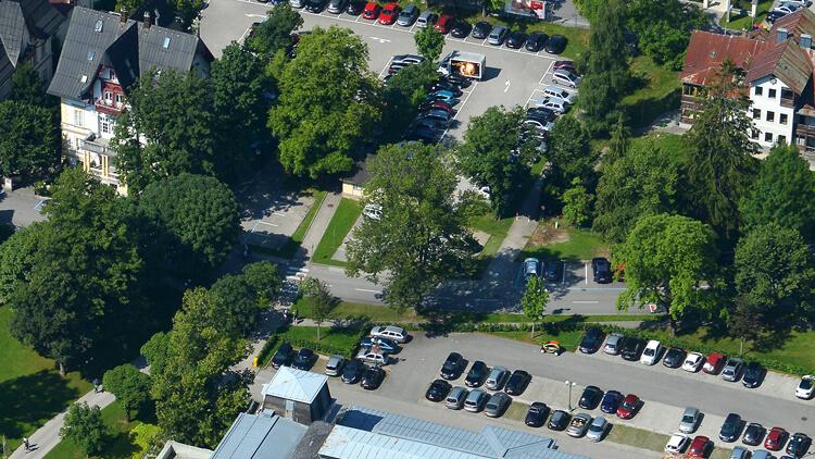 Luftbildaufnahme Dauerparkplätze Kurhausstraße