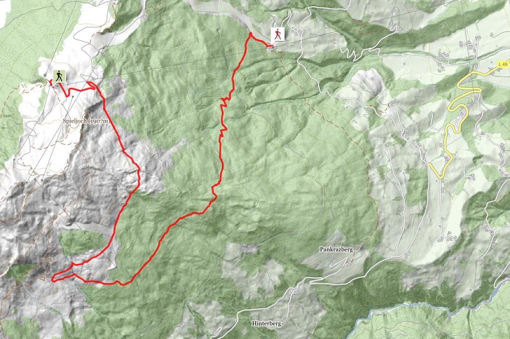 Wanderweg Mittelstation Spieljochbahn - Geolsalm - Bergstation Spieljoch.JPG