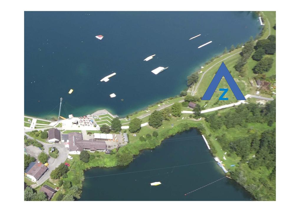 Luftbild vom Zeltplatz am Ausee