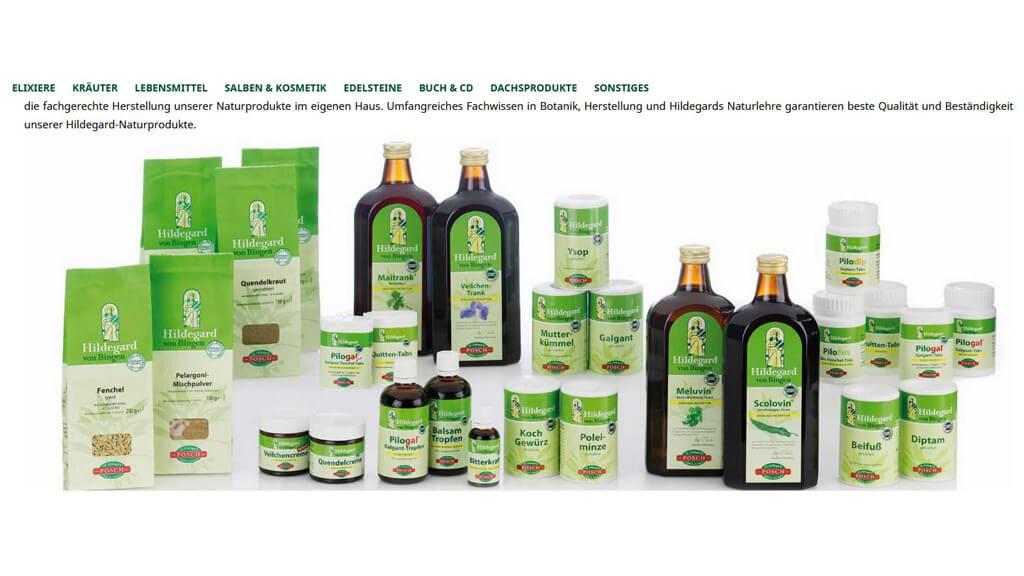 Produkte im Hilgegard von Bingen Shop
