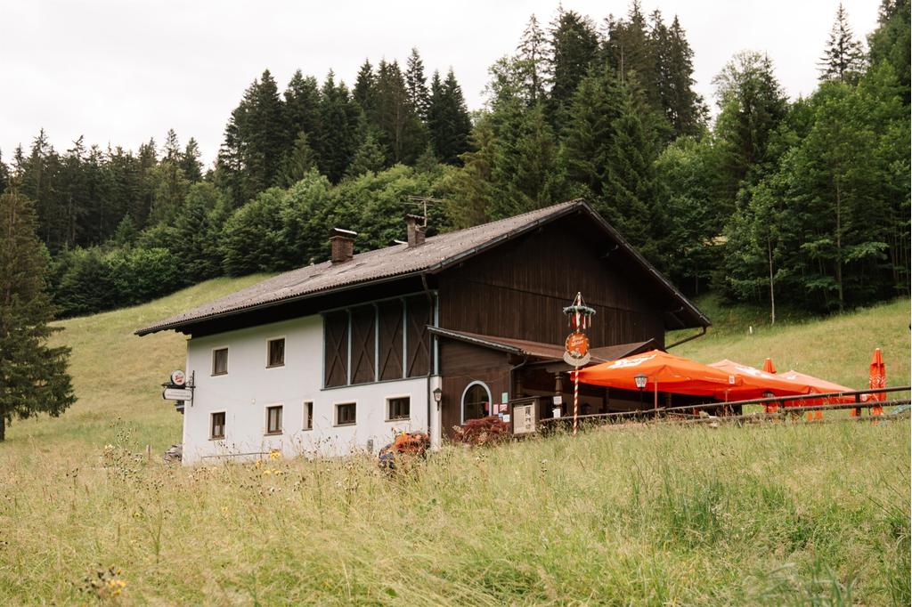 Jausenstation Tiefenbachklamm im Juni