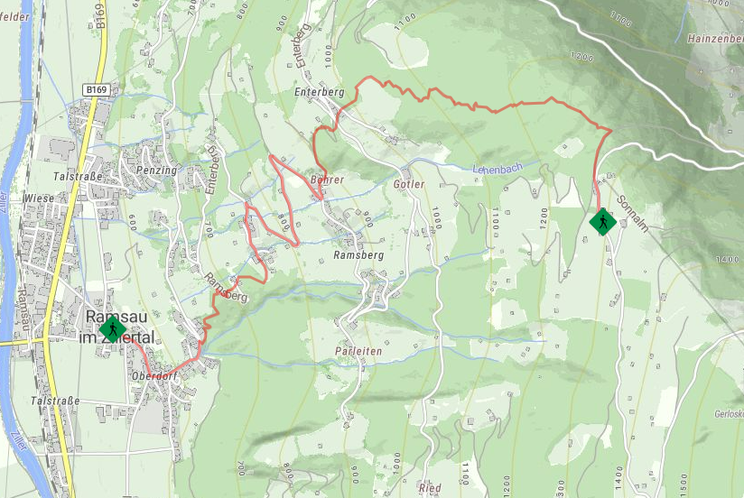Hüttenwanderung Ramsau Gemeindeamt - Sonnalm-Schlittenstadl