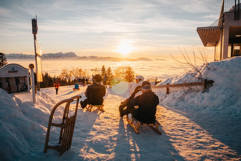 Sonnenuntergang Pfänder Rodel