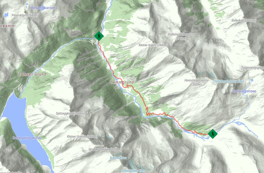 Hüttenwanderung Ginzling Alpengasthaus Breitlahner - Berliner Hütte