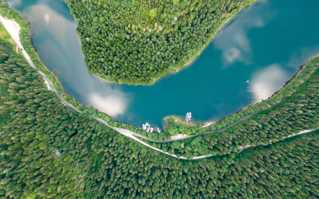 Zillenschifffahrt am Salza Stausee