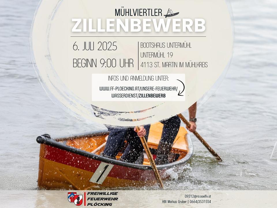 Veranstaltungsflyer Mühlviertler Zillenbewerb in St. Martin im Mühlkreis