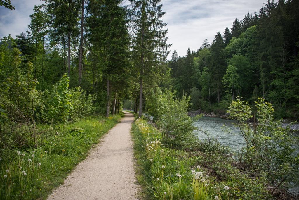 Die Josefsallee führt entlang der Saalach