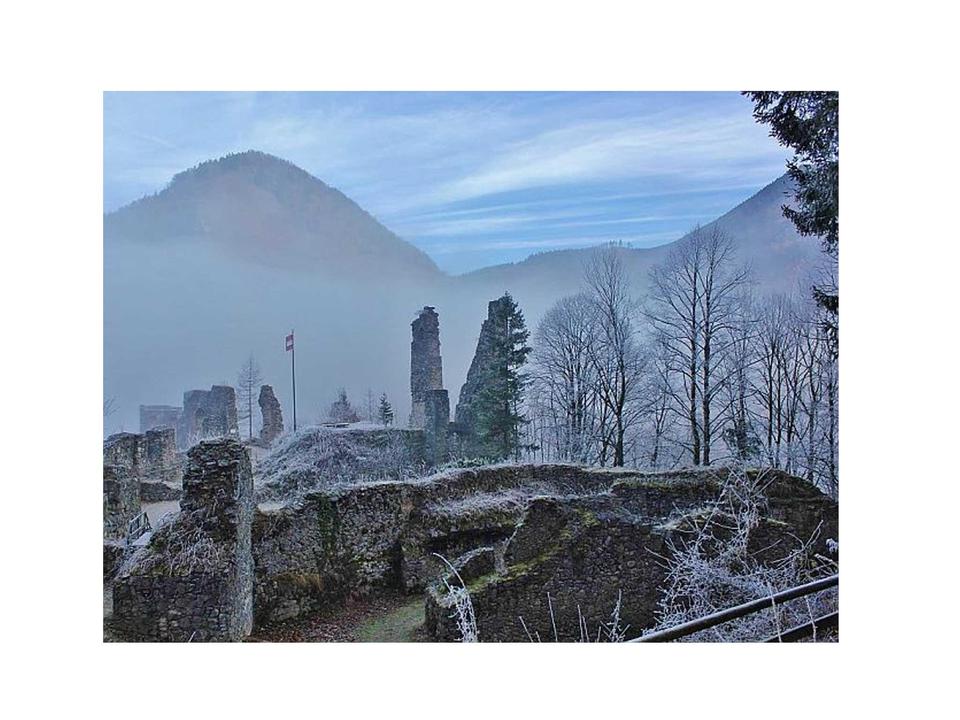 Ruine Scharnstein im Winter